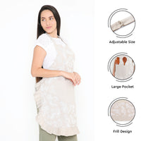 Cotton Beige Apron (Pack of 1)