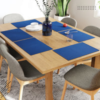 Cotton Solid Blue Placemat (Pack of 6)