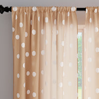 Polyester Dollar Beige Curtain (Pack of 2)