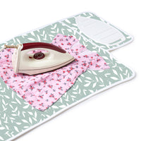 20s Sheeting Green Leaflet Ironing Mat (Pack of 1)