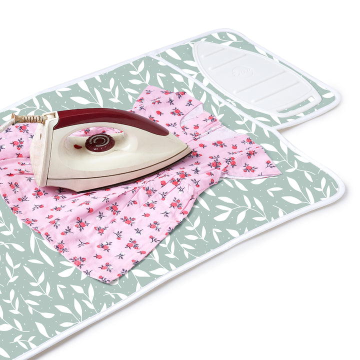 20s Sheeting Green Leaflet Ironing Mat (Pack of 1)