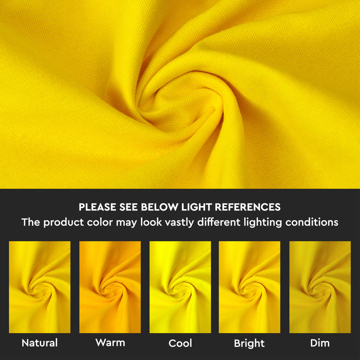 Cotton Sunbeam Yellow Table Napkins (Pack of 12)