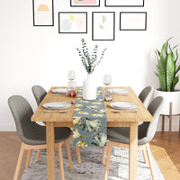 Blackout Polyester Gingko Blue Table Runner (Pack of 1)