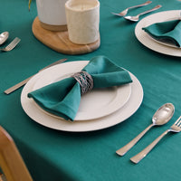 Cotton Emerald Table Napkins (Pack of 12)