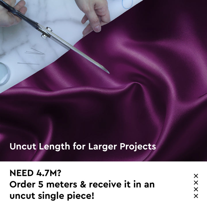 Satin Polyester Silk Wine Fabric