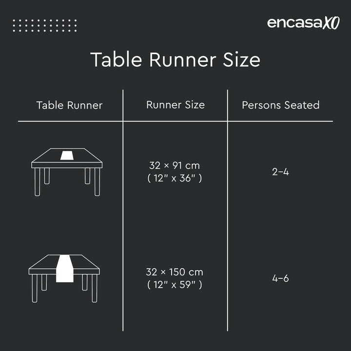 Cotton Off White & Beige Table Runner (Pack of 1)