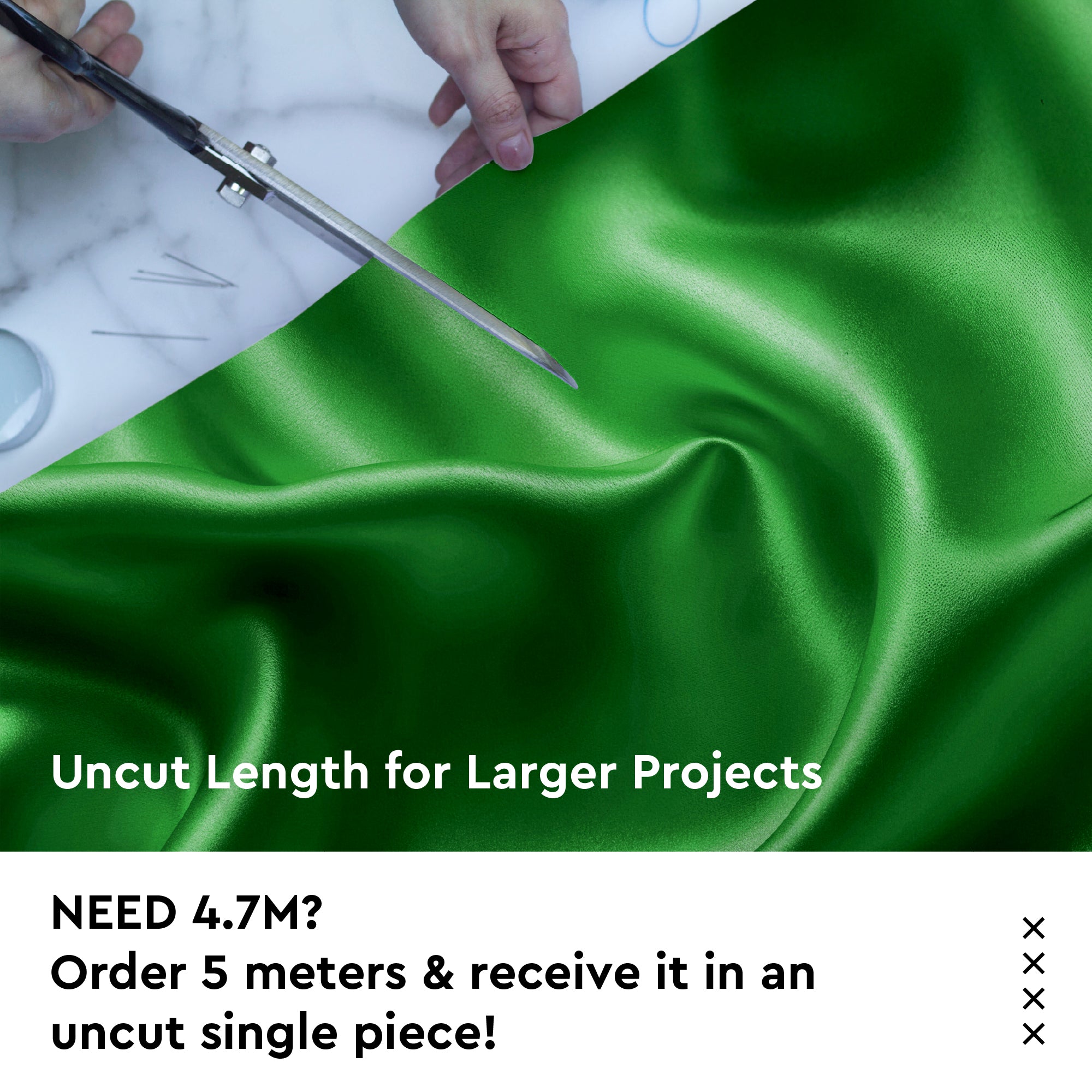 Satin Polyester Silk Leaf Green Fabric