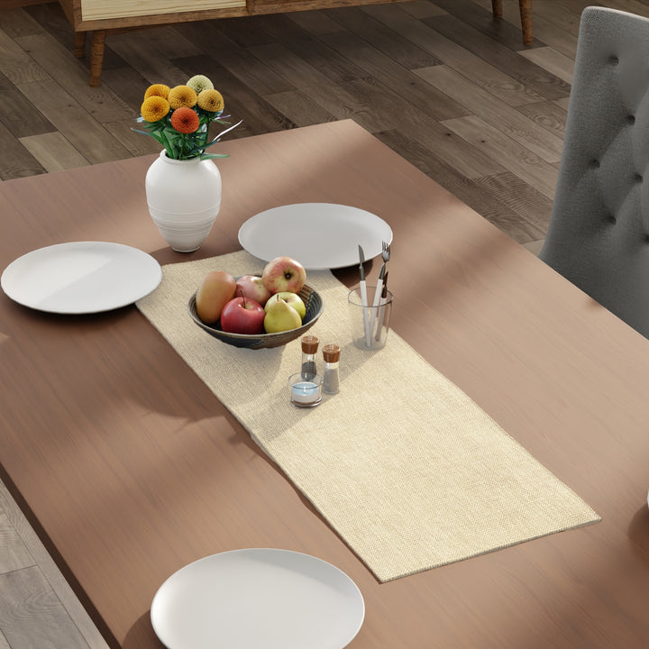 Chenille Natural Table Runner
