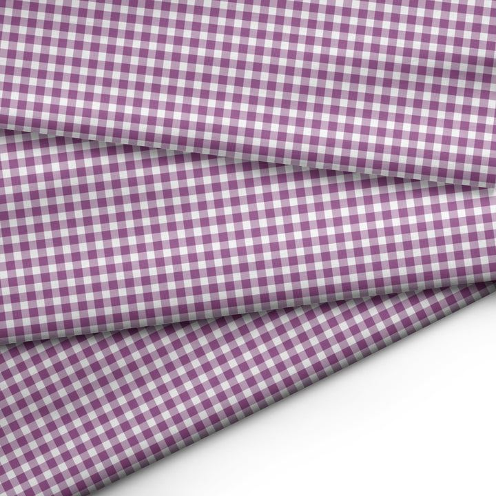 20s Sheeting Purple Checks Fabric (1 Meter)