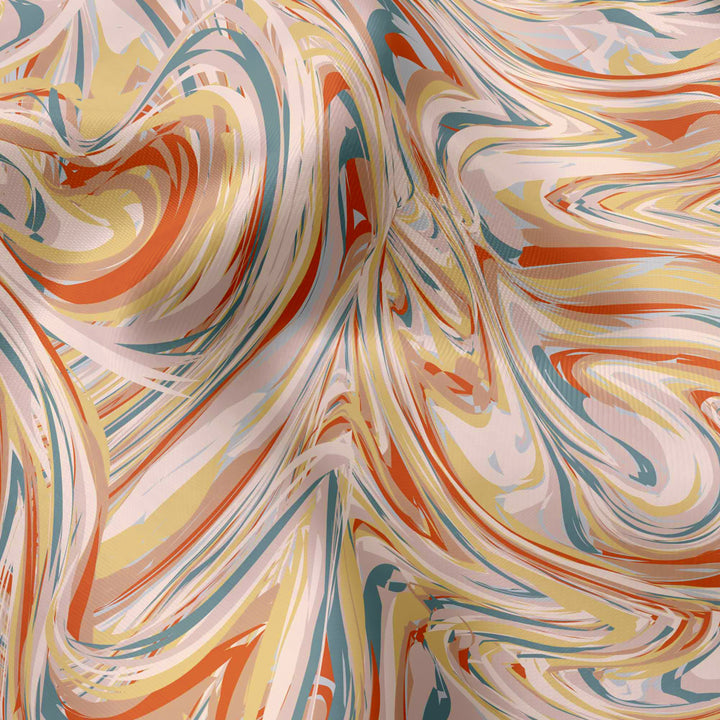 Blackout Polyester Marble Peach Fabric 1 Meter