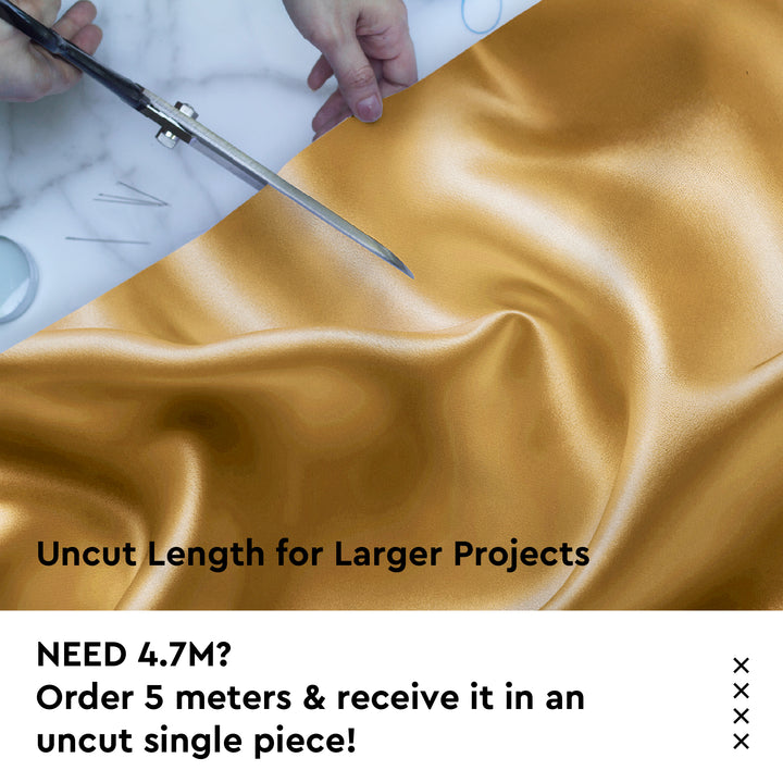 Satin Polyester Silk Gold Fabric