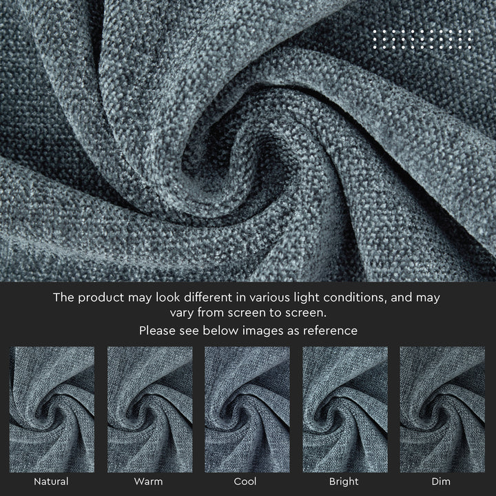 Chenille Solid Denim Cushion Cover (Pack of 1)