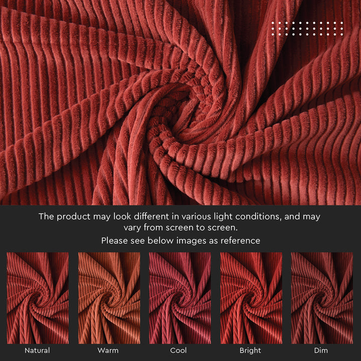 Corduroy Fabric by the Meter, 59" Wide Premium 238 GSM Polyester Upholstery & Sewing Material, Soft Ribbed Fabric for Sofa/Cushion Covers, Trousers, Curtains & DIY Crafts