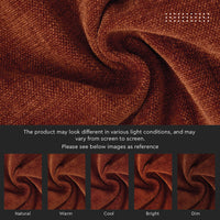 Chenille Solid Rust Orange Cushion Cover (Pack of 1)