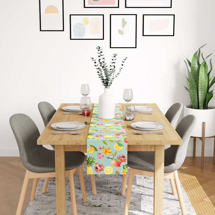 Water Repellent Polyester Pineapple Table Runner (Pack of 1)