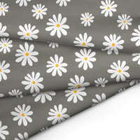 20s Sheeting Grey Daisy Fabric (1 Meter)