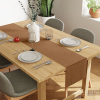 Quilted Velvet Tan Table Runner