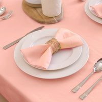 Cotton Peach Table Napkins (Pack of 6)