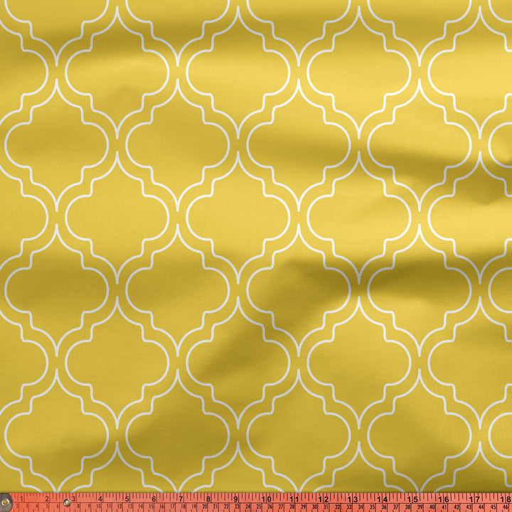 Printed Satin Fabric by Meter | Wide - 58 Inch Width (147 cm) | Soft Polyester Cloth for Curtains, Cushion Covers, Dresses, Kurtis, Crafts, Craft Sewing & Home Decor