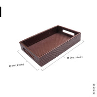 Leather Copper Leather Serving Tray