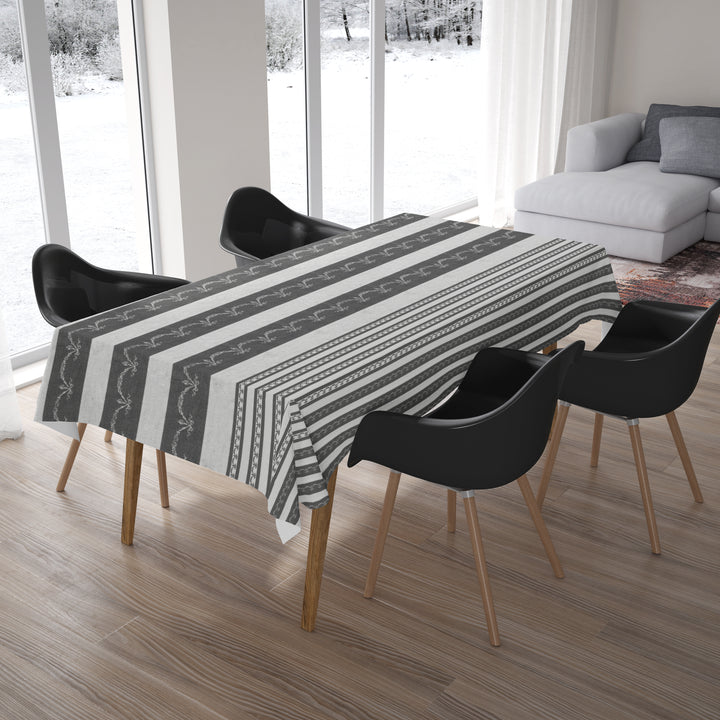 Cotton Grey Bunting Table Cloth (Pack of 1)
