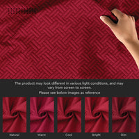 Quilted Polyester Fabric Red Fabric