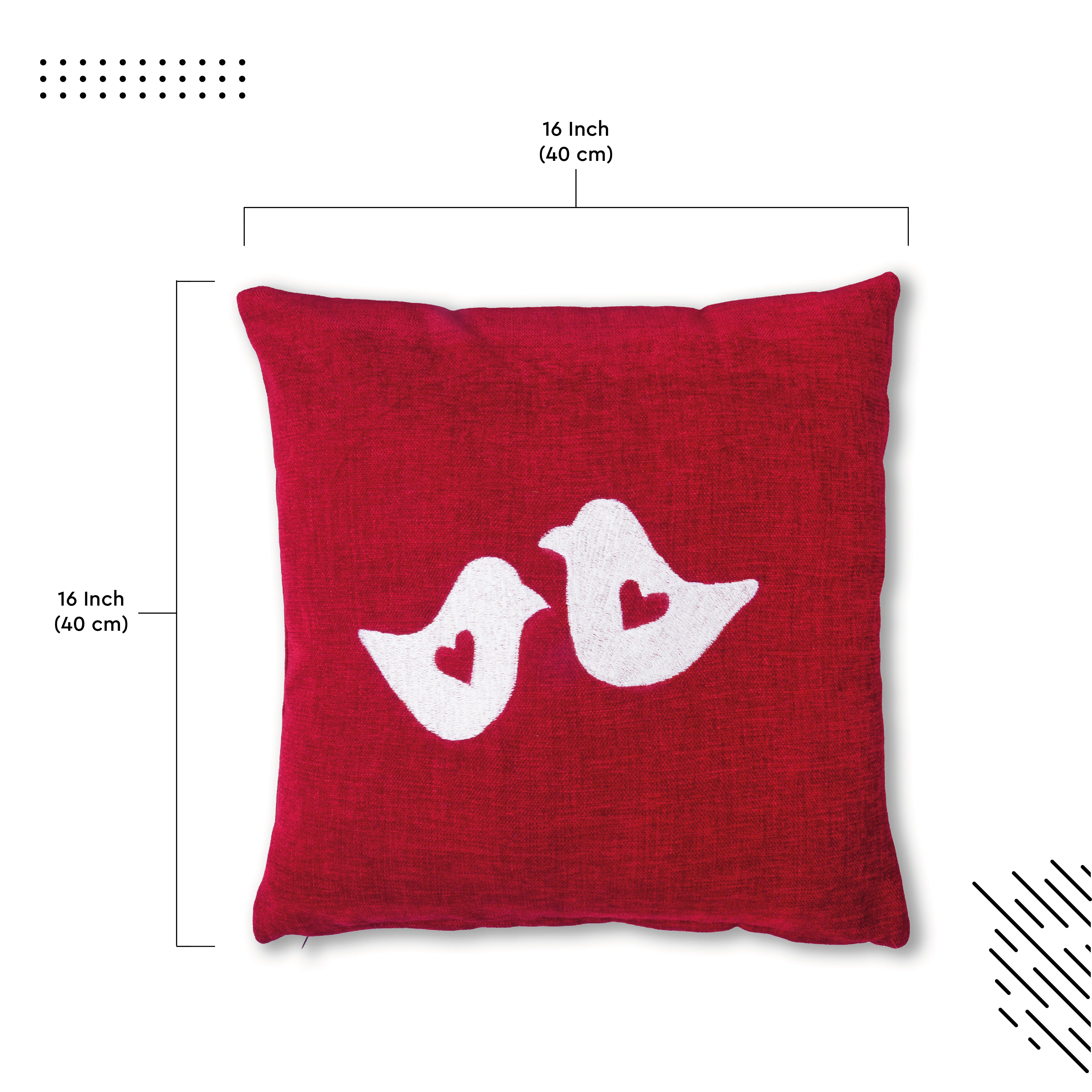 Lovebird- Red Cushion Cover