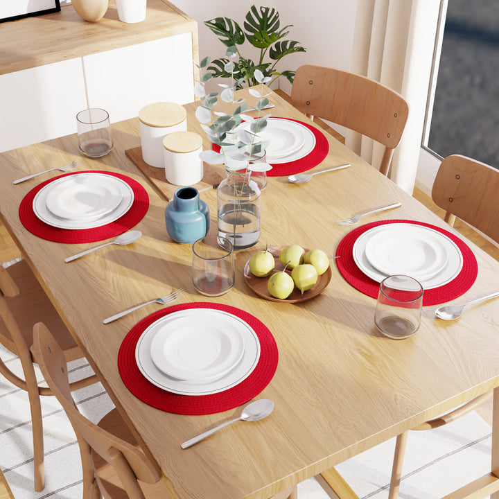 Cotton Red Placemat (Pack of 4)