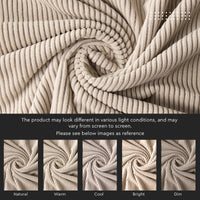 Corduroy Light Grey Cushion Cover