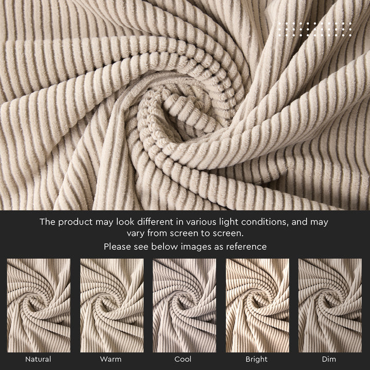 Corduroy Light Grey Cushion Cover