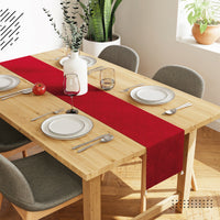 Embossed Velvet Red Table Runner