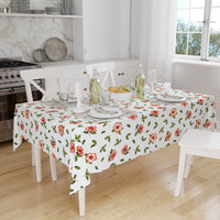 Polyester Hibiscus Table Cloth (Pack of 1)
