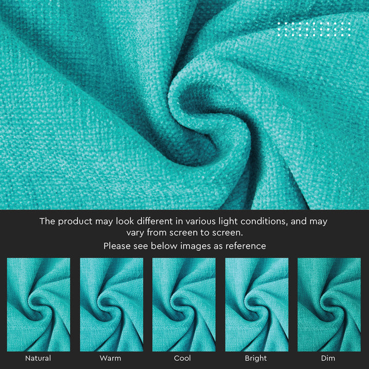 Chenille Solid Turq Cushion Cover (Pack of 1)