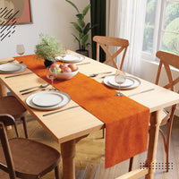 Chenille Orange Table Runner