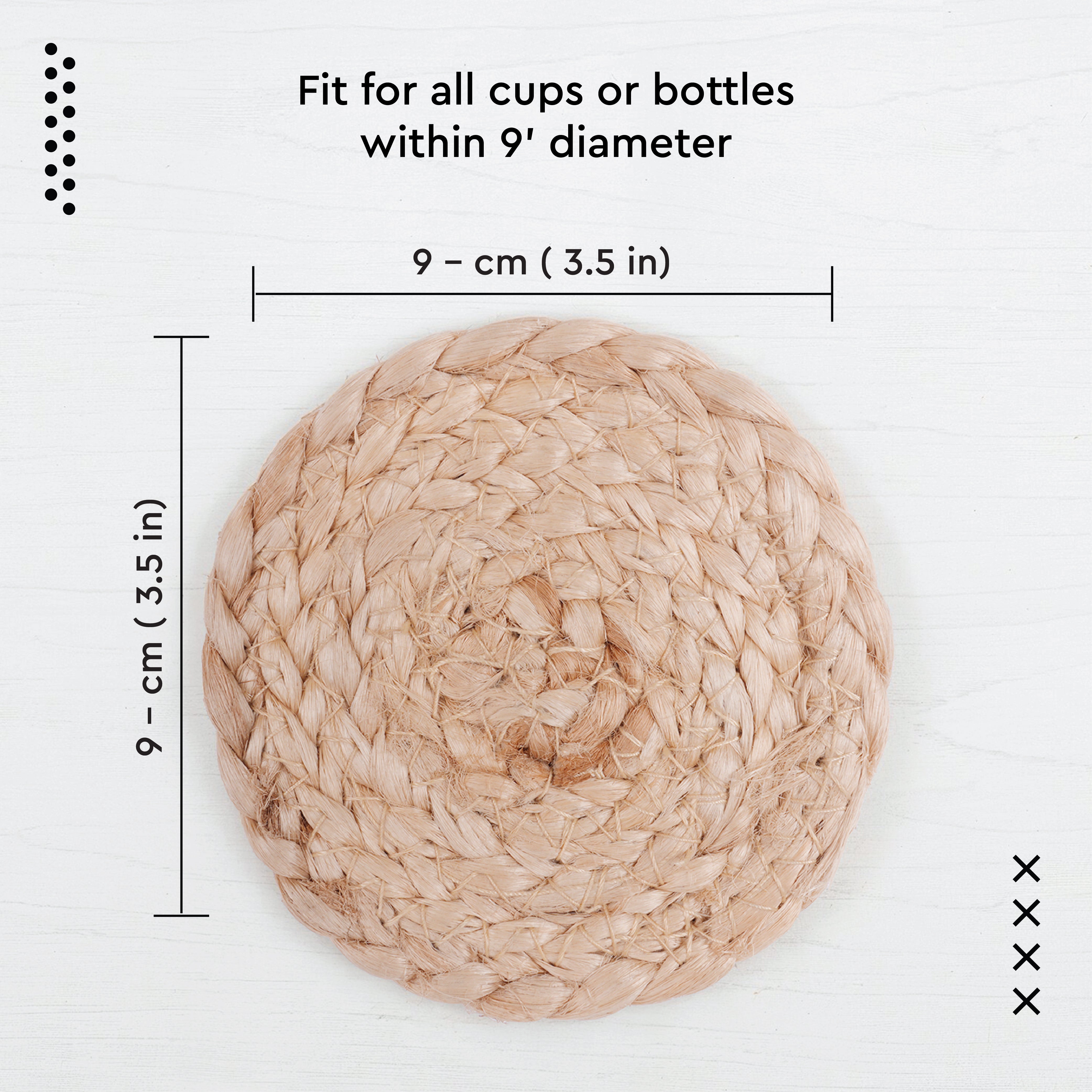 Jute Natural Bleach Coaster (Pack of 6)