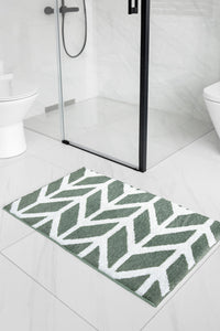 Microfibre Sage Green Bathmat (Pack of 1)