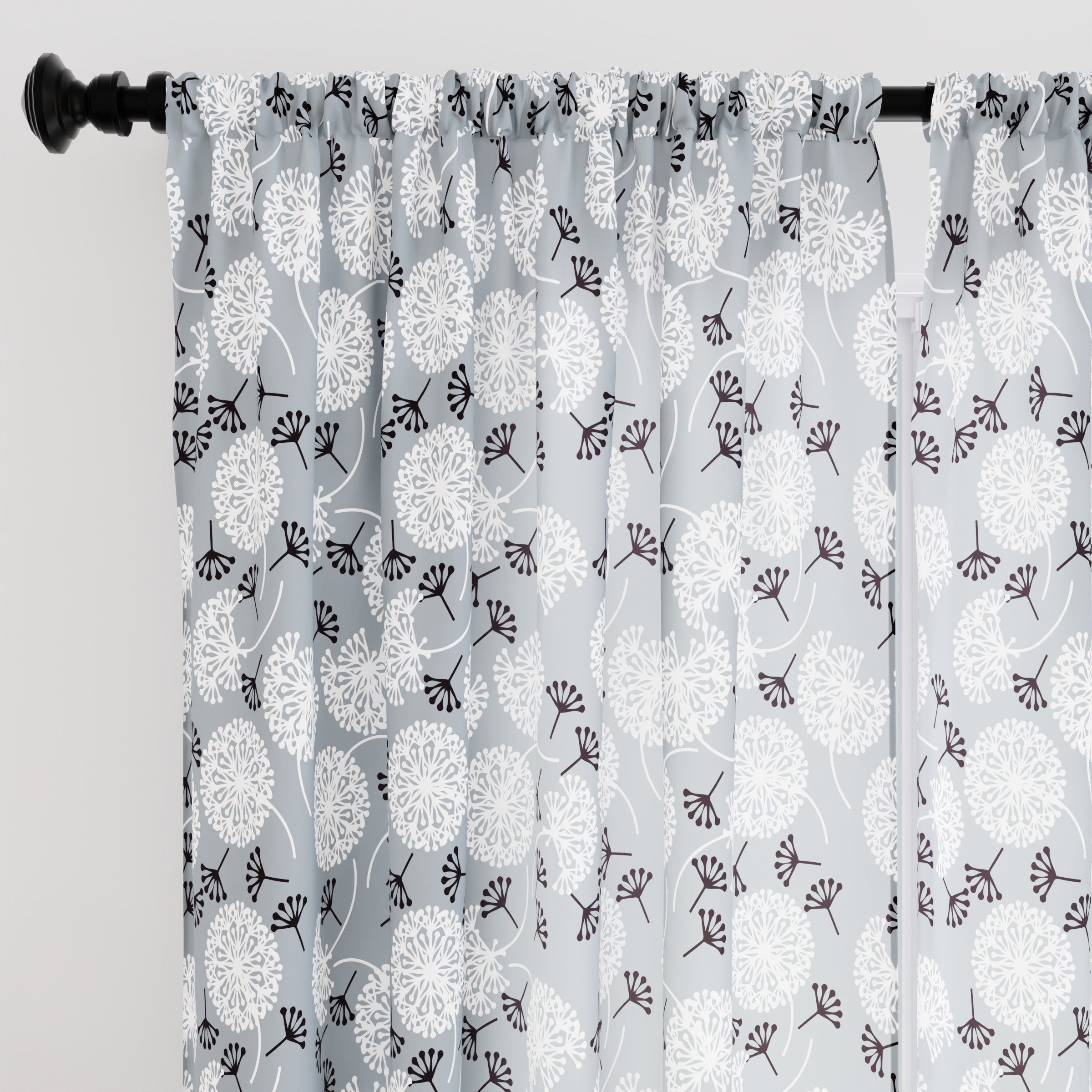 Polyester Dandelion Curtain (Pack of 2)