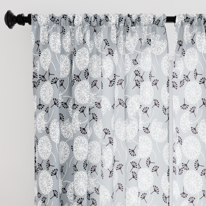 Polyester Dandelion Curtain (Pack of 2)