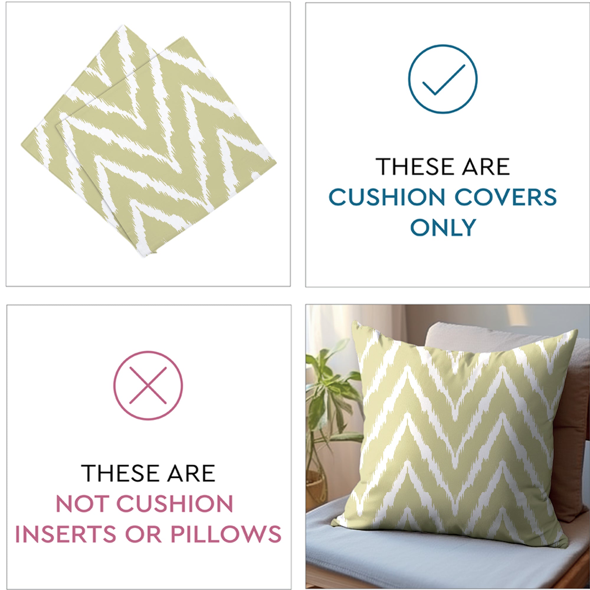 Micro Fire Sage Cushion Cover