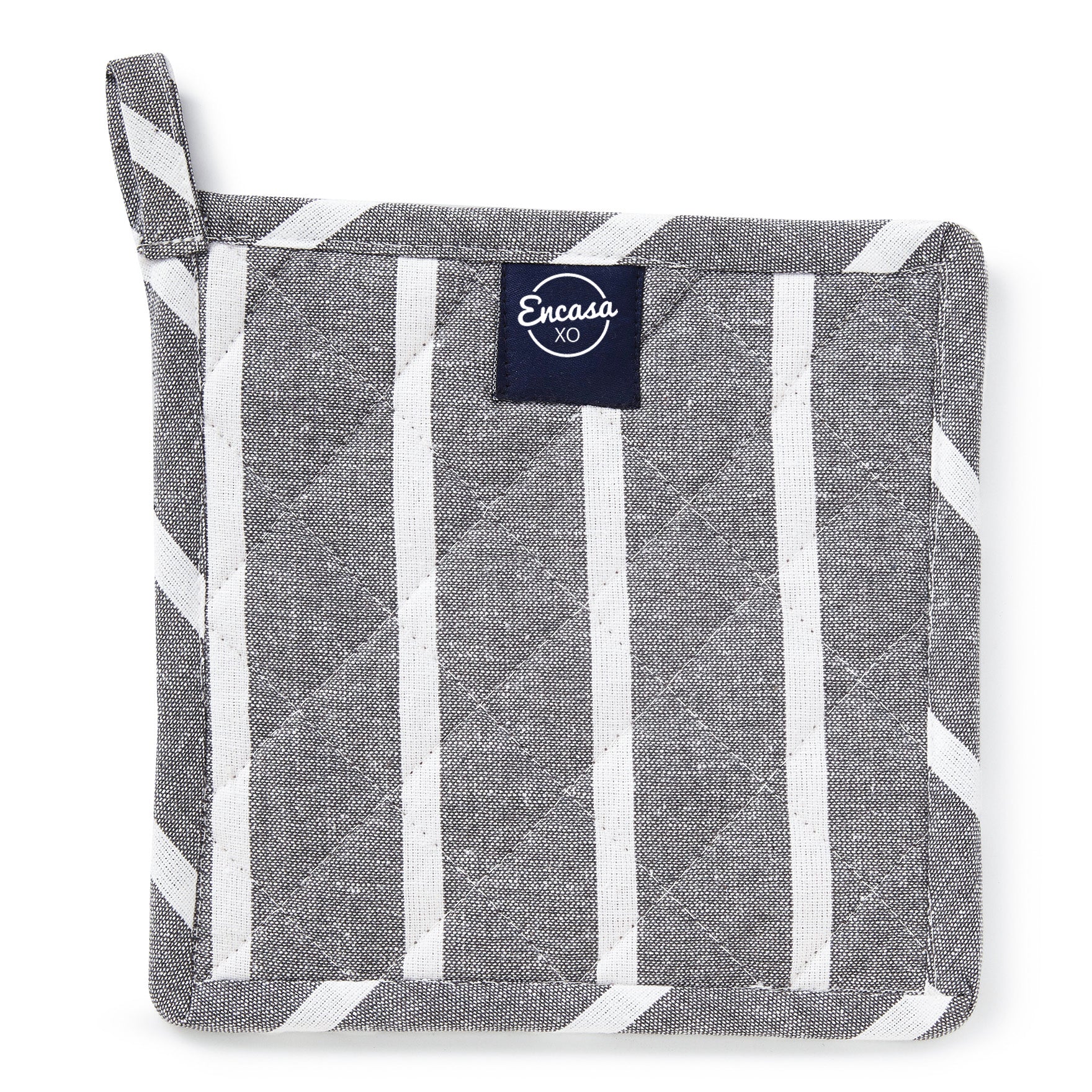 Cotton Roma Grey Stripes Pot Holders (Pack of 2)