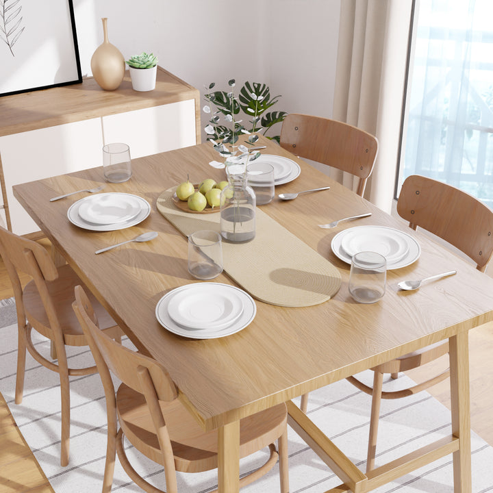 Cotton Beige Table Runner (Pack of 1)