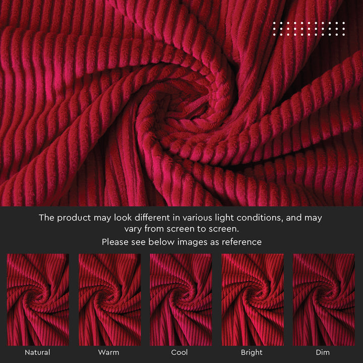Corduroy Fabric by the Meter, 59" Wide Premium 238 GSM Polyester Upholstery & Sewing Material, Soft Ribbed Fabric for Sofa/Cushion Covers, Trousers, Curtains & DIY Crafts