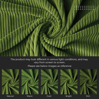 Corduroy Fabric by the Meter, 59" Wide Premium 238 GSM Polyester Upholstery & Sewing Material, Soft Ribbed Fabric for Sofa/Cushion Covers, Trousers, Curtains & DIY Crafts