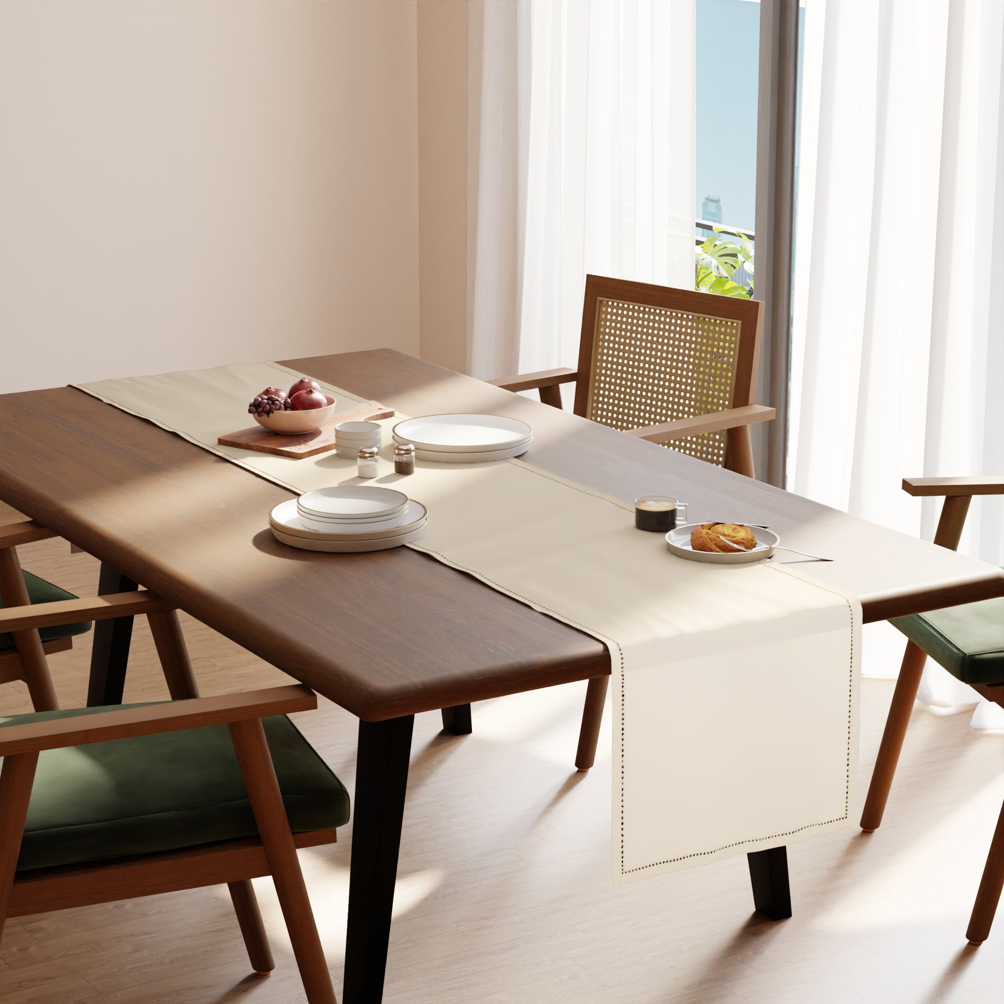 Cotton Natural Table Runner (Pack of 1)