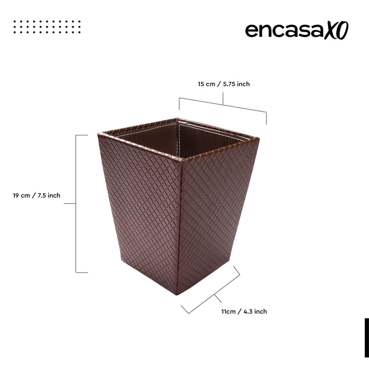 PU-Leather Copper Leather Dustbin