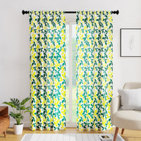 Polyester Leaves Curtain (Pack of 2)