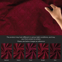 Embossed Velvet Maroon Fabric
