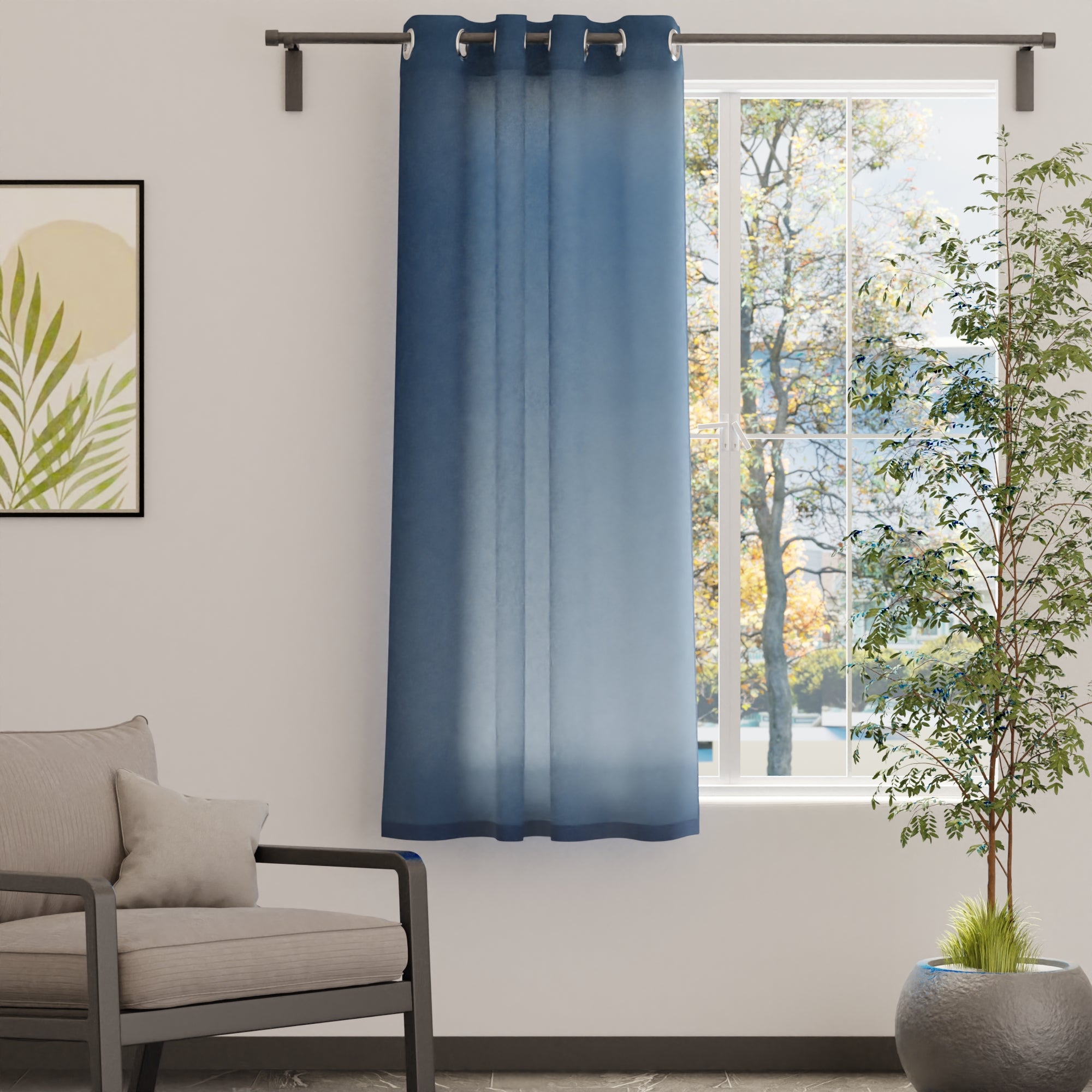Canvas Emerald Curtain (Pack of 1)