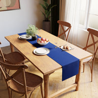 Cotton Solid Blue Table Runner (Pack of 1)