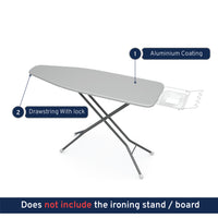 20s Sheeting Silver Premium Ironing Board Cover (Pack of 1)